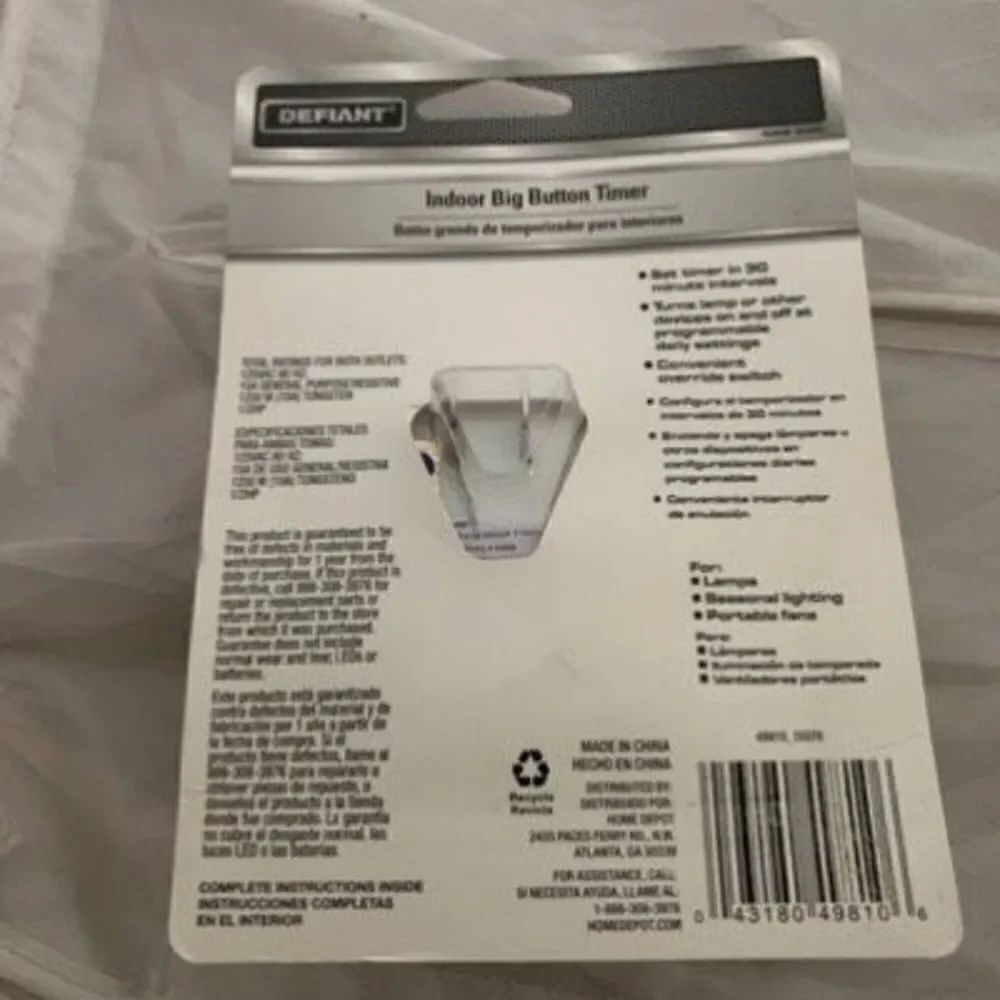 Defiant Indoor Big Button Timer *New* - Picture 3 of 6